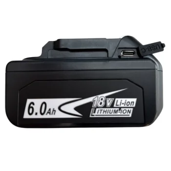 Power Tool Battery for Makita BL1860B, 18V, 6Ah, Li-ion, USB Type-C