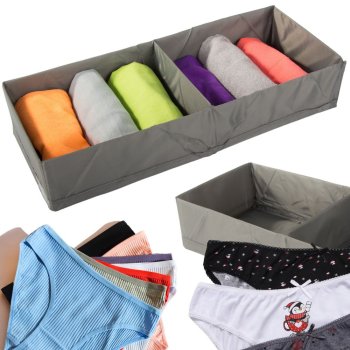 Large 2-Compartment Drawer Organizer for Underwear and Socks