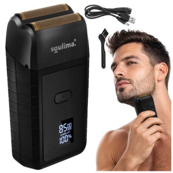 Electric Foil Beard Shaver with LED Display Soulima