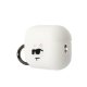 Karl Lagerfeld AirPods Pro 2 Case Silicone Choupette Head 3D, White