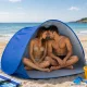 Large Pop-Up Beach Tent with UV Protection, Blue
