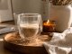 Double Wall Insulated Glass Mug for Hot and Cold Drinks 350ml