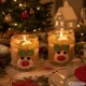 Scented Candles in Glass Reindeer Set, 2 pcs