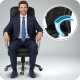 Ergonomic Swivel Office Chair Sofotel with Quilted Design, Black