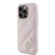 Karl Lagerfeld iPhone 15 Pro Max Case Diagonal Quilted Script, Pink