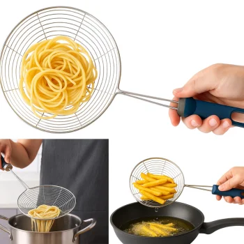 Kitchen Spider Strainer Skimmer Spoon for Frying and Boiling, Stainless Steel, Ø 12.5 cm