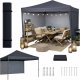 Pop Up Canopy Tent LUARO 10x10 ft Outdoor Gazebo for Parties, black