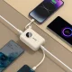 Dudao K14 10000mAh Power Bank with Built-in USB-C & Lightning Cables, Beige