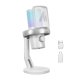 Wireless Gaming Microphone Maono DM40 Pro White AI Voice Changer RGB