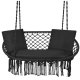Double Macrame Hanging Chair Gardlov 300kg, Black