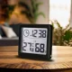 GreenBlue GB384B Thermometer and Hygrometer with Clock, Black