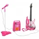 Iso Trade 00022407 Kids Electric Guitar Set with Microphone & Amplifier, Pink