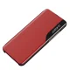 Eco Leather View Case Flip Cover with Stand for Samsung Galaxy A73, Red