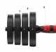 4Fizjo 314 Adjustable Bitumen Dumbbells 2 x 15 kg, Black/Red