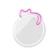 Forever Light FMNE03 Mirror LED Neon Sign Sleeping Cat, Pink/White