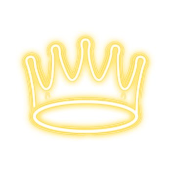 Crown LED Neon Sign Wall Decor Light Neolia NNE12, Warm White