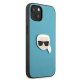 Karl Lagerfeld iPhone 13 mini Case Leather Ikonik Karl\'s Head, Blue