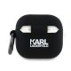 Karl Lagerfeld Silicone Karl&Chaupette Head 3D Case for AirPods 4 Black