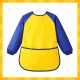 Kids Art Smock with Sleeves Kruzzel Waterproof Painting Apron Size S, yellow navy blue