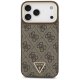 Чехол Guess 4G Triangle Logo MagSafe для iPhone 17 Pro Max - коричневый и золотой