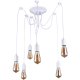 Ceiling chandelier with 6 E27 sockets, white