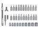 Tool Set with Torx Bits and Socket Wrenches 5-14mm, 38 Pieces