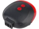 Rear Bicycle Light with 5 LEDs and Laser, Black