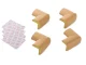 Soft Foam Furniture Corner Protectors, Brown, 4 pcs