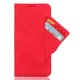 Samsung Galaxy A35 ( SM-A356E/DS ) Multiple Card Slots Design Wallet Stand Leather Book Case Cover, Red