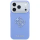 Guess Grained & Big Resin Logo Case for iPhone 18 Pro Max / 17 Pro Max - Blue