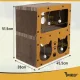 Purlov 27017 2-Tier Cat Scratcher House and Bed, 51.5x45.5x28 cm