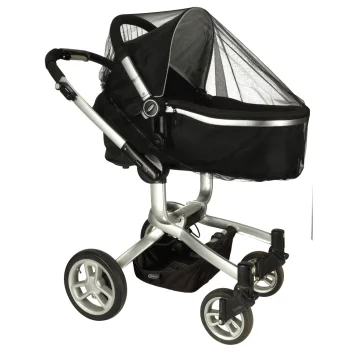 Universal Mosquito Net for Baby Stroller with Elastic Band, 140 cm, Black