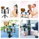 Smartphone Video Rig with LED Light, Tripod Mount, Phone Holder and Mic