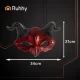 Ruhhy 26123 Demon / Devil Mask with Horns, Red/Black