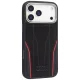 Audi R8 Genuine Leather MagSafe Case for iPhone 17 Pro - Black/Red