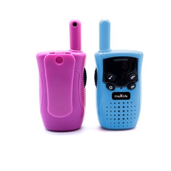 Maxlife MXWT-100 Talkabout Kids Walkie Talkie Twin-Pack, Blue / Pink