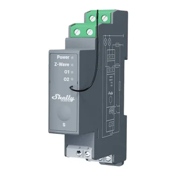 Shelly WavePro2 Z-Wave 2-Channel DIN Rail Relay