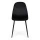 Velvet Dining Chairs Set of 4 ModernHome J933, black