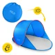 4FIZJO Pop-Up Self-Assembling Beach Tent Blue Red