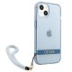 Guess Translucent Strap Case for iPhone 13 mini, Blue