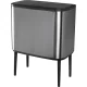 Brabantia Bo Touch Bin Recycling Waste Bin 34 L (11 + 23 L), Silver