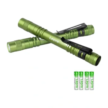 Lepro 120023L-GN-2 LED Flashlight Set, 2-Pack, 120 lm, Green
