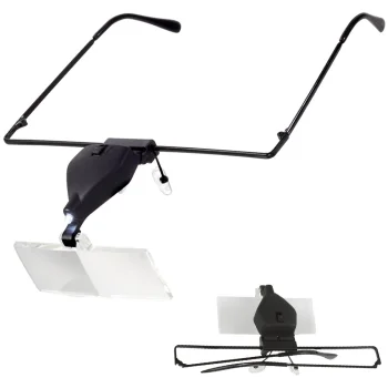 Watchmaker Magnifier Glasses with LED Light and 3 Interchangeable Lenses