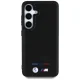 BMW Leather Tricolor Stripe MagSafe Case for Samsung Galaxy S25 Black