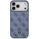 Guess 4G Triangle Logo MagSafe Phone Case Cover iPhone 17 Pro Max - Blue and Gold