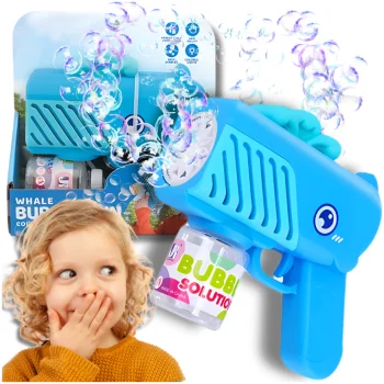 Bakalu Blue Whale Soap Bubble Gun with Solution