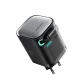 Joyroom JR-TCL02 65W GaN USB-A & USB-C Wall Charger with Built-in Cable - Black