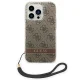 Guess Print 4G Cord Case for iPhone 14 Pro Max - Brown