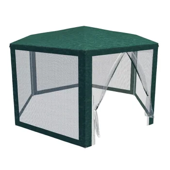 Gotel PA5 Garden Pavilion with Mosquito Net, 6 Walls, Green