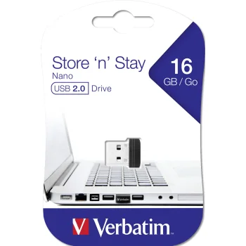 USB Flash Drive Verbatim Store n Stay Nano 16GB USB 2.0 (97464), Black